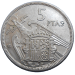 Španielsko 5 Pesetas 1957