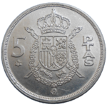 Španielsko 5 Pesetas 1975