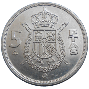 Španielsko 5 Pesetas 1975