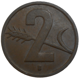 Švajčiarsko 2 Rappen 1951 B