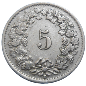 Švajčiarsko 5 Rappen 1947 B