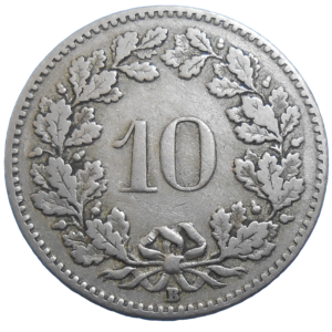 Švajčiarsko 10 Rappen 1919 B