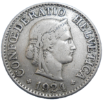 Švajčiarsko 10 Rappen 1924 B