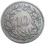 Švajčiarsko 10 Rappen 1924 B