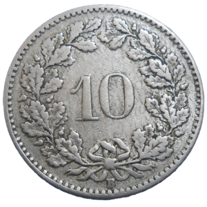 Švajčiarsko 10 Rappen 1924 B