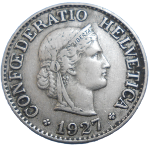 Švajčiarsko 10 Rappen 1927 B