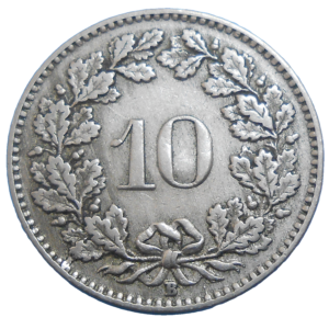 Švajčiarsko 10 Rappen 1927 B