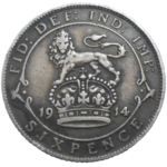 Veľká Británia 6 Pence 1914