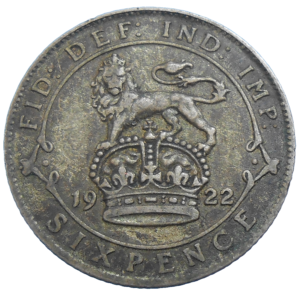 Veľká Británia 6 Pence 1922