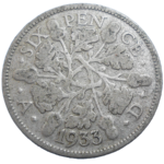 Veľká Británia 6 Pence 1933