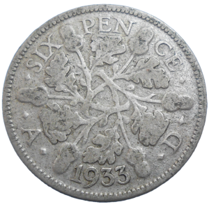 Veľká Británia 6 Pence 1933