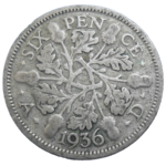 Veľká Británia 6 Pence 1936