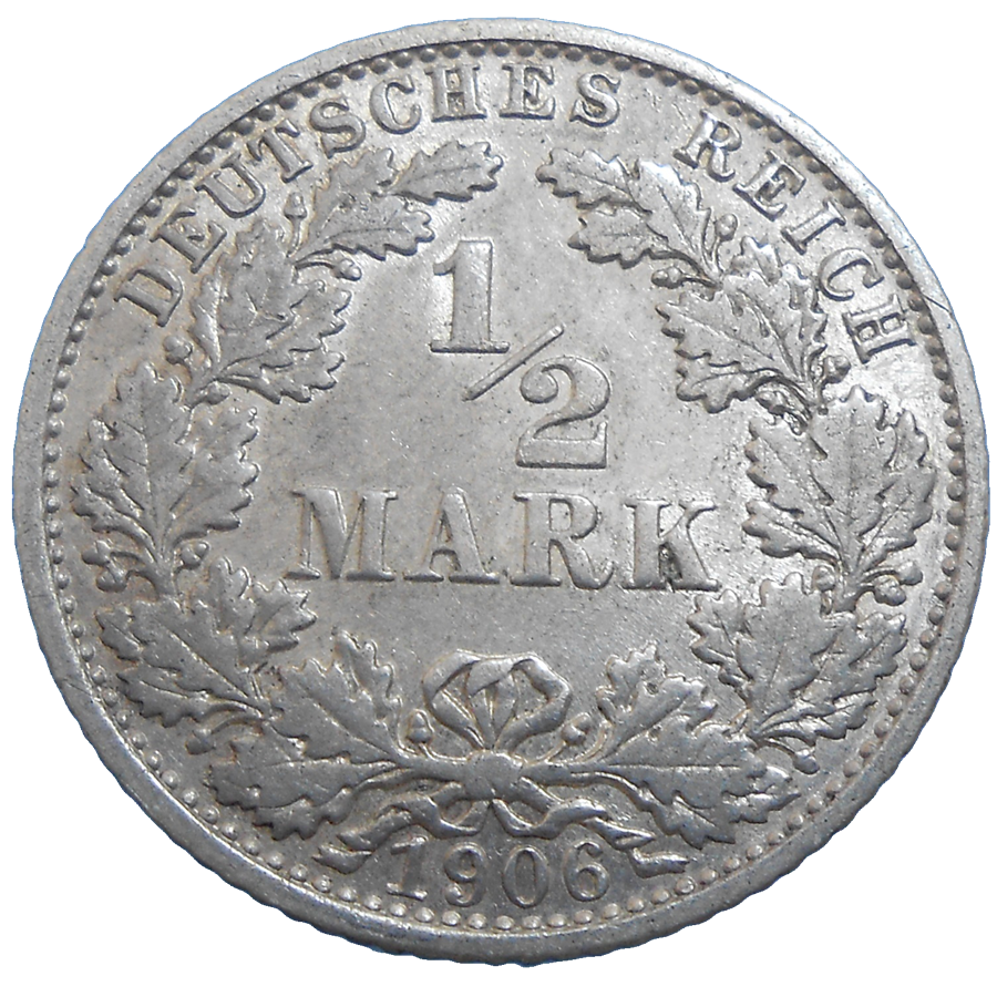 Nemecko 1/2 Mark 1906 E Nemecko 1/2 Mark 1906 E