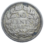 Holandsko 10 Cents 1937