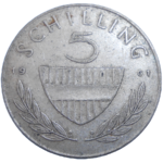 Rakúsko 5 Schilling 1961