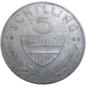 Rakúsko 5 Schilling 1962