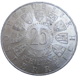 Rakúsko 25 Schilling 1963