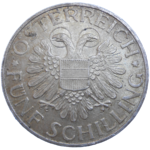 Rakúsko 5 Schilling 1934