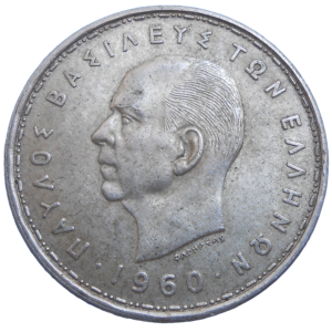 Grécko 20 Drachmai 1960