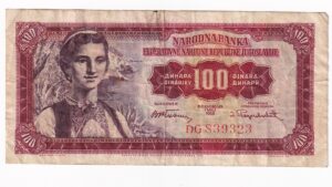 Juhoslávia 100 Dinara 1955