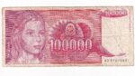 Juhoslávia 100 000 Dinara 1989