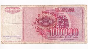 Juhoslávia 100 000 Dinara 1989