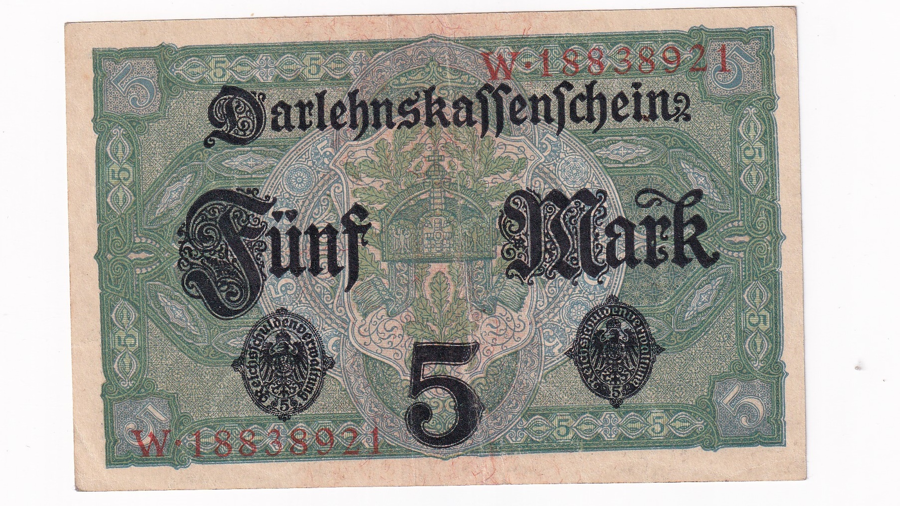 Nemecko 5 Mark 1917 Nemecko 5 Mark 1917