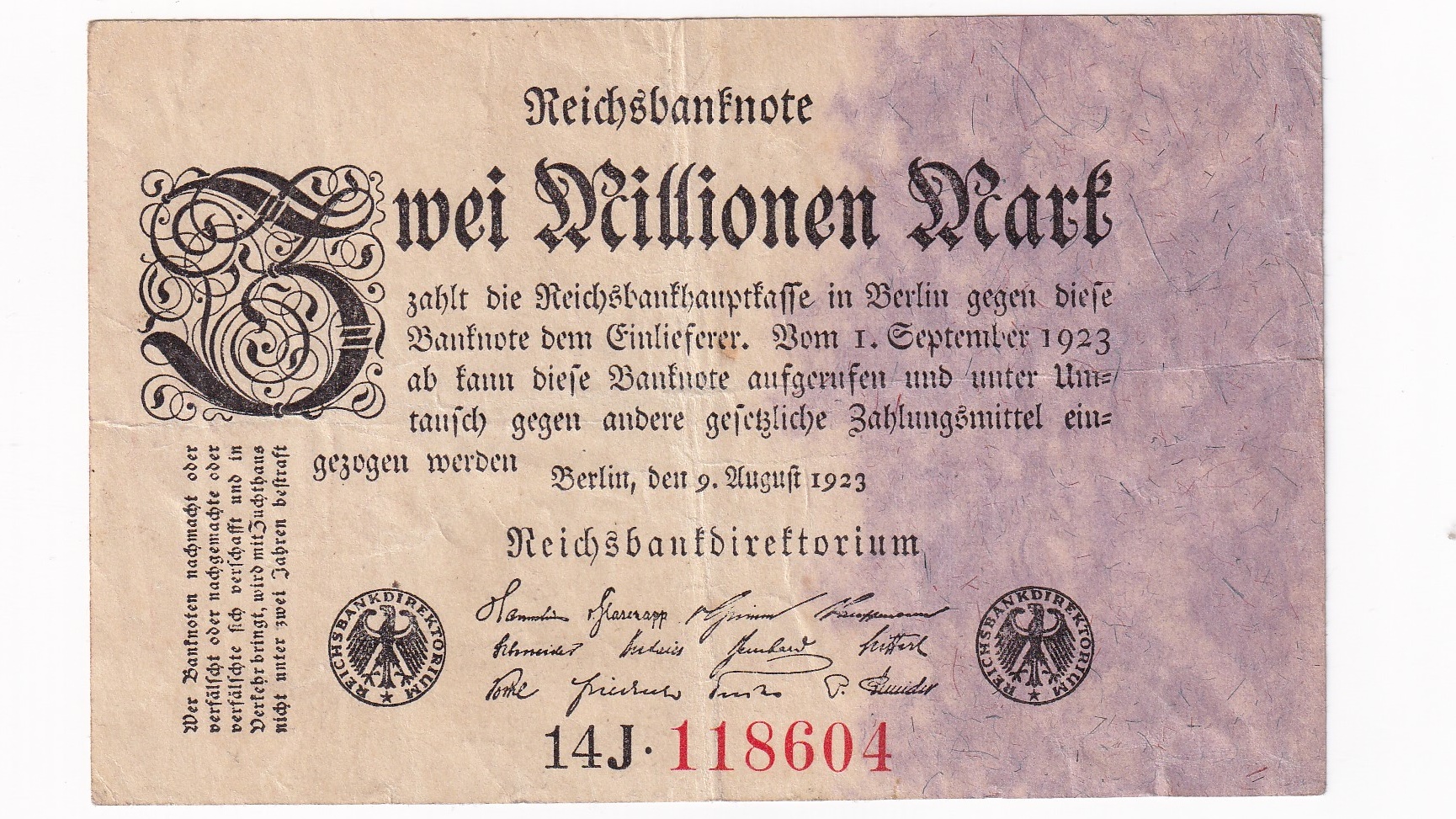 Nemecko 2 Millionen Mark 1923 Nemecko 2 Millionen Mark 1923