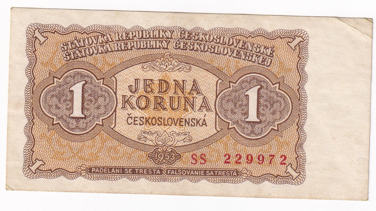 1 Koruna 1953 SS 1 Koruna 1953 SS