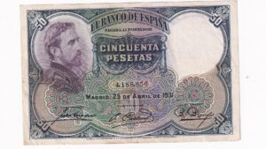 Španielsko 50 Pesetas 1931