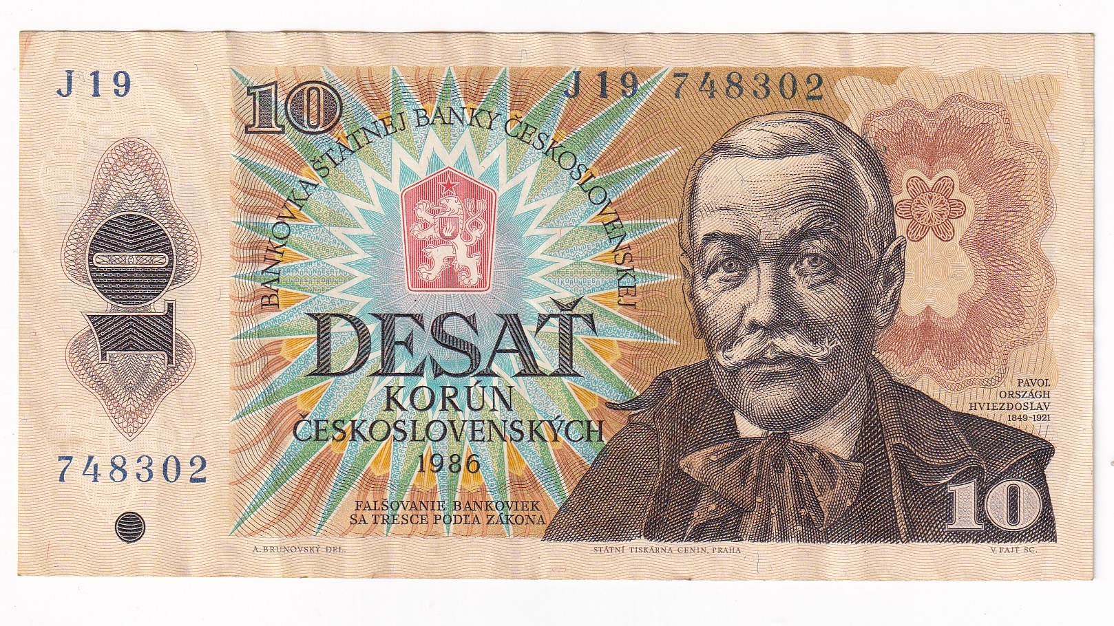 10 Korún 1986 J19 10 Korún 1986 J19