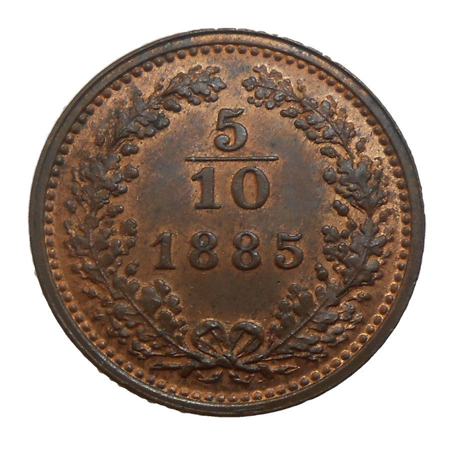 František Jozef I. 5/10 grajciar 1885 bz František Jozef I. 5/10 grajciar 1885 bz