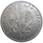 Grécko 5 Drachmai 1930