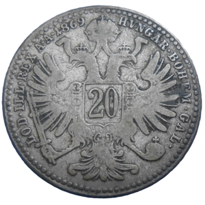 František Jozef I. 20 grajciar 1869 bz