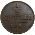 František Jozef I. 1/2 grajciar 1851 B