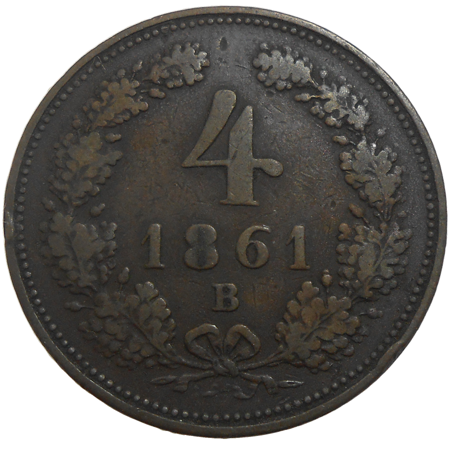 František Jozef I. 4 grajciar 1861 B František Jozef I. 4 grajciar 1861 B