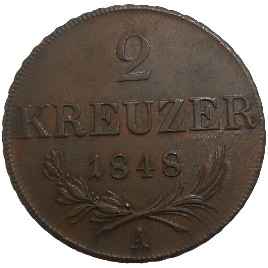 František Jozef I. 2 grajciar 1848 A František Jozef I. 2 grajciar 1848 A