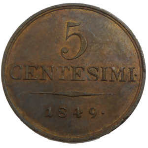 František Jozef I. 5 Centesimi 1849 M