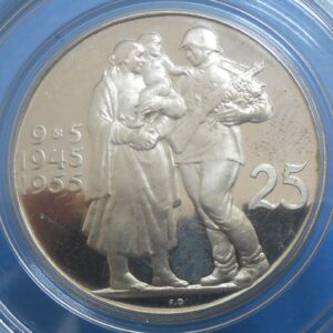 25 KČS 1955 10. výročie oslobodenia ČSR Proof