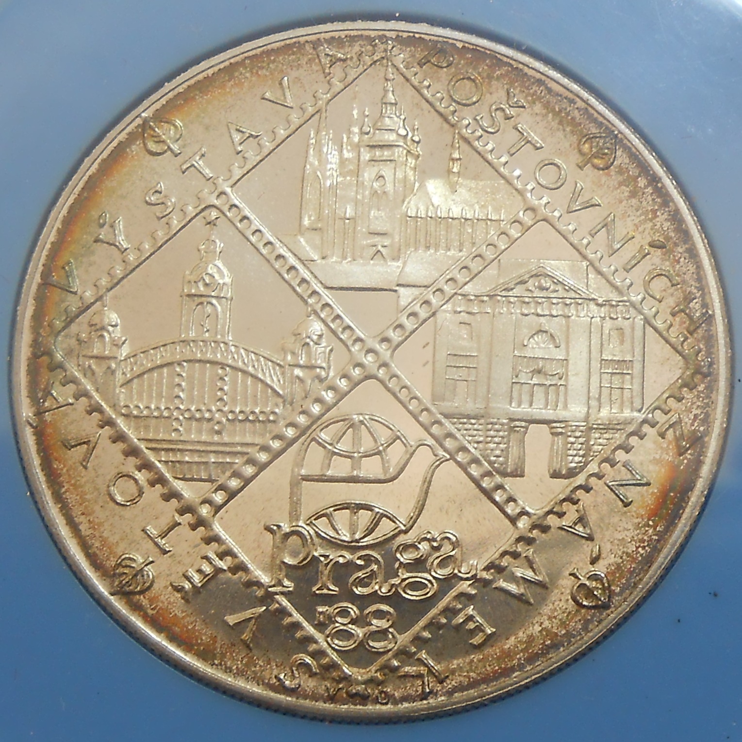 100 KČS 1988 Svetová výstava poštových známok Proof 100 KČS 1988 Svetová výstava poštových známok Proof