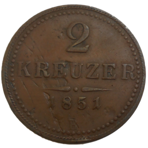 František Jozef I. 2 grajciar 1851 B