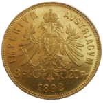 František Jozef I. 8 zlatník 1892 bz