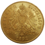 František Jozef I. 8 zlatník 1892 bz