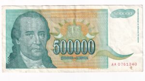 Juhoslávia 500 000 Dinara 1993