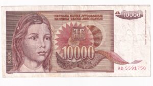Juhoslávia 10 000 Dinara 1992
