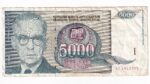 Juhoslávia 5000 Dinara 1992