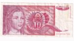 Juhoslávia 10 Dinara 1990
