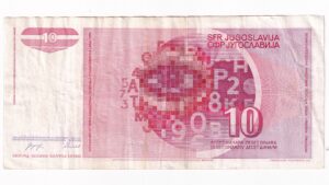 Juhoslávia 10 Dinara 1990