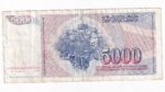 Juhoslávia 5000 Dinara 1985