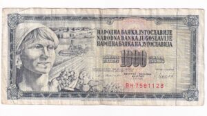 Juhoslávia 1000 Dinara 1981